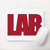 LABRADOR-GROSSES ROT BESCHRIFTET LABOR MOUSEPAD (Mit Mouse)
