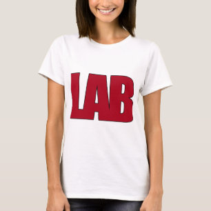 LABRADOR-GROSSES ROT BESCHRIFTET LABOR T-Shirt