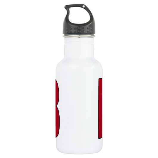 LABRADOR - GROSSES ROTES BOLD-LOGO TRINKFLASCHE (Rückseite)