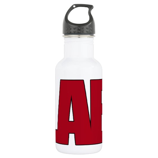 LABRADOR - GROSSES ROTES BOLD-LOGO TRINKFLASCHE (Vorderseite)