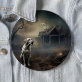 Labrador Halloween Beängstigend Button (Beispiel)