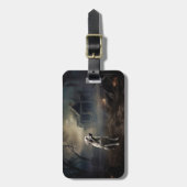 Labrador Halloween Beängstigend Gepäckanhänger (Vorderseite vertikal)