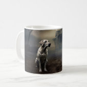Labrador Halloween Beängstigend Kaffeetasse (Vorderseite Links)