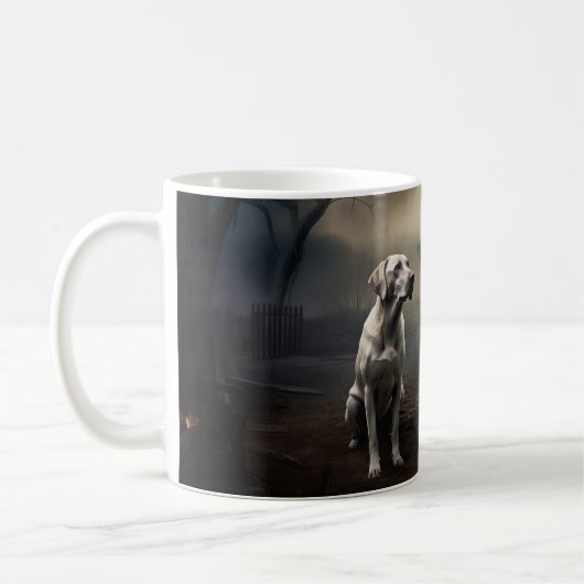 Labrador Halloween Beängstigend Kaffeetasse (Links)
