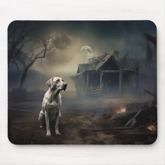 Labrador Halloween Beängstigend Mousepad (Vorne)