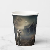 Labrador Halloween Beängstigend Pappbecher (Rückseite)