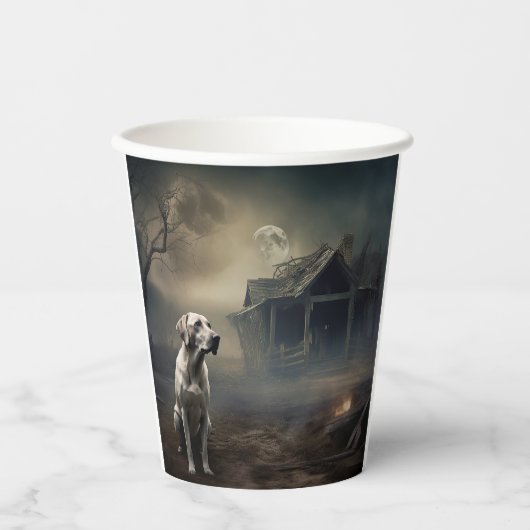 Labrador Halloween Beängstigend Pappbecher (Vorderseite)