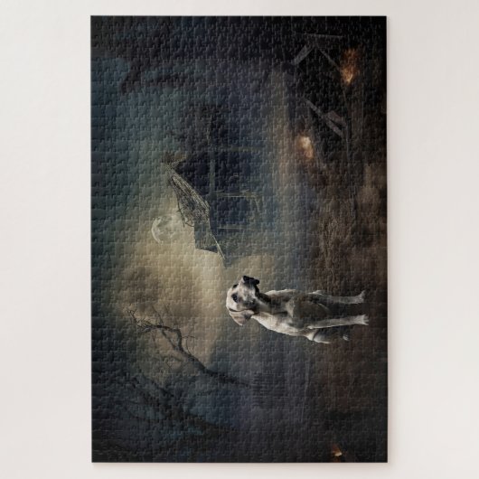 Labrador Halloween Beängstigend Puzzle (Vertikal)