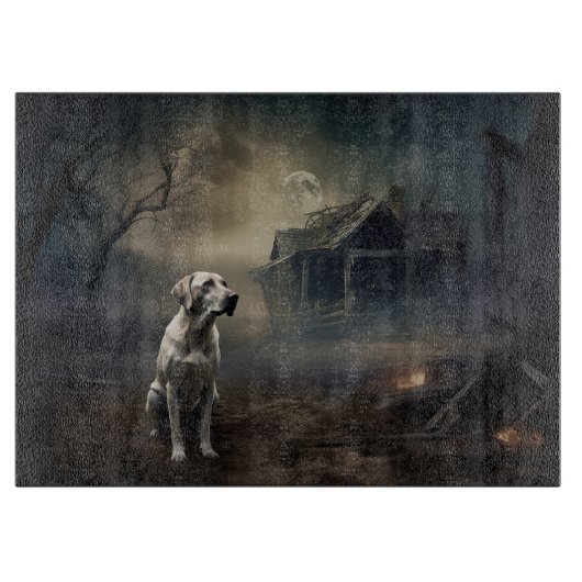 Labrador Halloween Beängstigend Schneidebrett (Vorderseite)