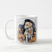 Labrador Halloween Floral Adorable Fall Pet Kaffeetasse (Links)