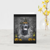 Labrador Halloween Karte (Gelbe Blume)