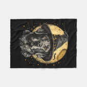 Labrador Halloween Lustig Süßer Hund Schwarzer Lab Fleecedecke (Vorderseite (Horizontal))