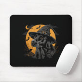 Labrador Halloween Lustiger Süßer Hund Schwarzer L Mousepad (Mit Mouse)