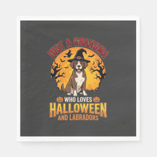 Labrador Halloween Oma Hund Design_1 Serviette