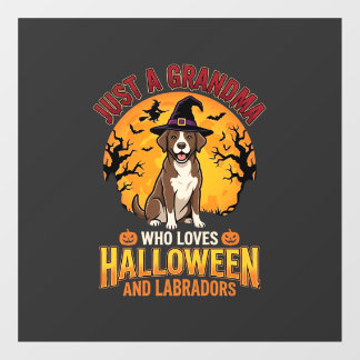 Labrador Halloween Oma Hundedesign_1 Fensteraufkleber