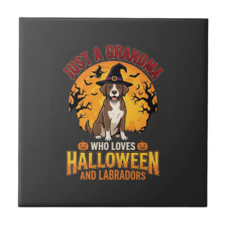 Labrador Halloween Oma Hundedesign_1 Fliese