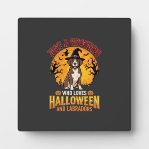 Labrador Halloween Oma Hundedesign_1 Fotoplatte