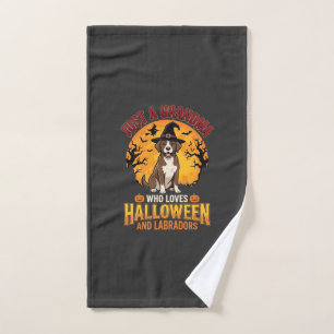 Labrador Halloween Oma Hundedesign_1 Handtuch
