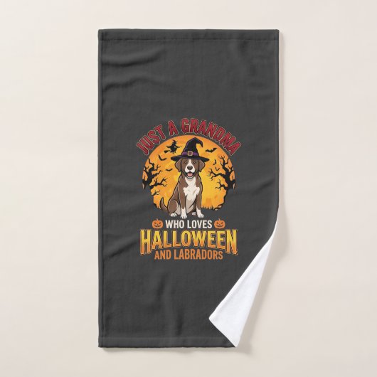 Labrador Halloween Oma Hundedesign_1 Handtuch (Handtuch)
