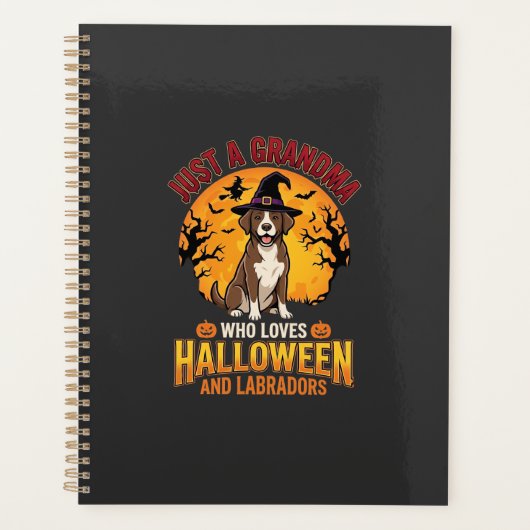 Labrador Halloween Oma Hundedesign_1 Planer (Vorderseite)