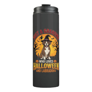 Labrador Halloween Oma Hundedesign_1 Thermosbecher