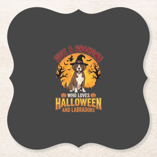 Labrador Halloween Oma Hundedesign_1 Untersetzer (Vorderseite)