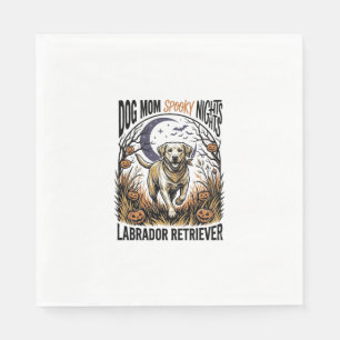 Labrador Halloween-Shirt Vintage Hundemama Grafik_ Serviette