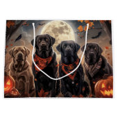 Labrador Halloween Spooky Große Geschenktüte (Vorderseite)