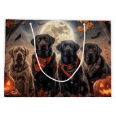Labrador Halloween Spooky Große Geschenktüte (Rückseite)