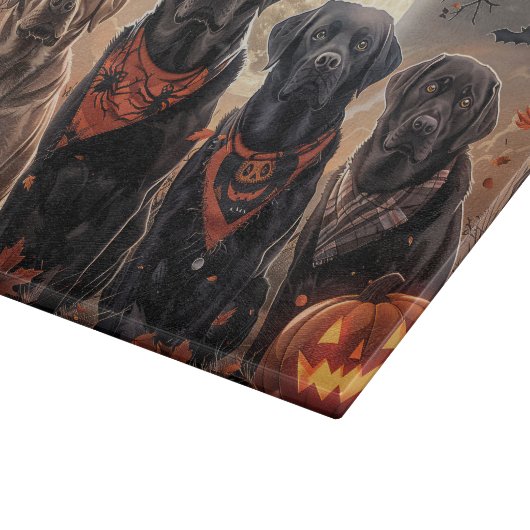 Labrador Halloween Spooky Schneidebrett (Ecke)