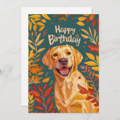Labrador Happy Birthday Feiertagskarte (Vorne/Hinten)