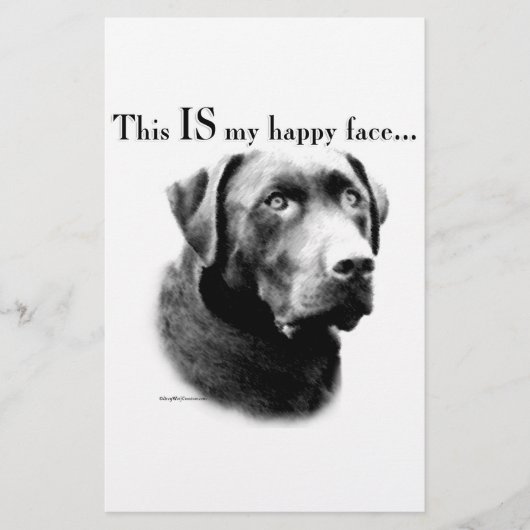 Labrador Happy Face Briefpapier (Vorderseite)