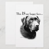 Labrador Happy Face Briefpapier (Vorne/Hinten)