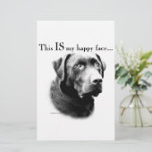 Labrador Happy Face Briefpapier (Stehend Vorderseite)