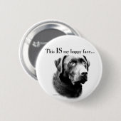 Labrador Happy Face Button (Vorne & Hinten)