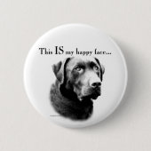 Labrador Happy Face Button (Vorderseite)