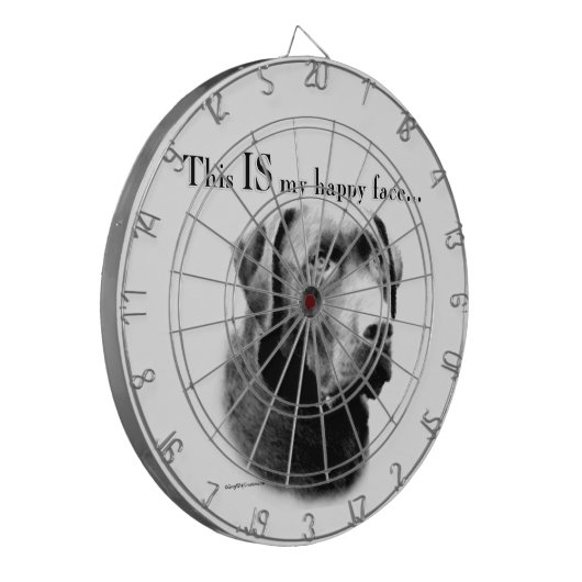 Labrador Happy Face Dartscheibe (Vorderseite Links)