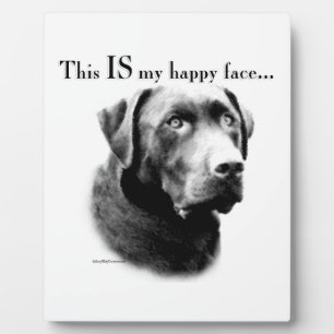 Labrador Happy Face Fotoplatte