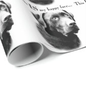 Labrador Happy Face Geschenkpapier (Rolleneckpunkt)