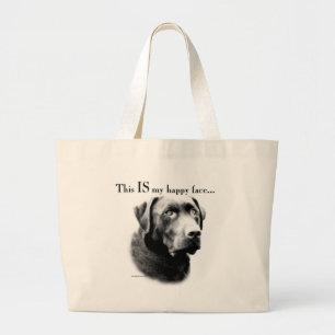 Labrador Happy Face Jumbo Stoffbeutel