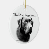 Labrador Happy Face Keramikornament (Rechts)