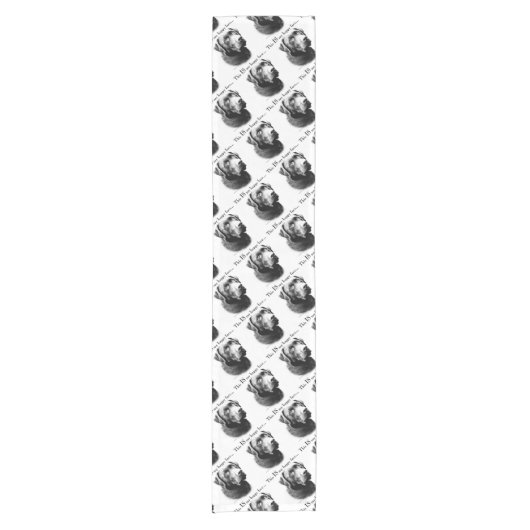 Labrador Happy Face Kurzer Tischläufer (Vorderseite)