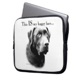 Labrador Happy Face Laptopschutzhülle (Vorderseite Links)