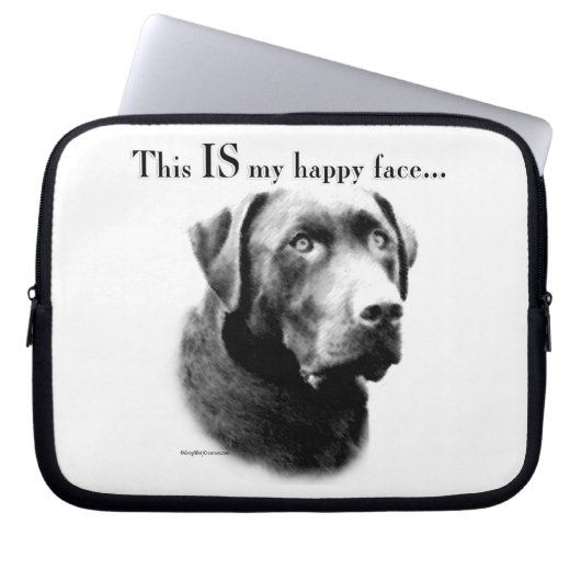 Labrador Happy Face Laptopschutzhülle (Vorderseite)