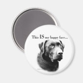 Labrador Happy Face Magnet (Vorderseite/Rückseite)