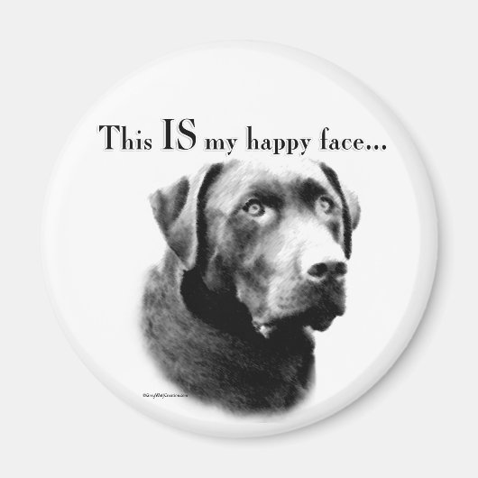Labrador Happy Face Magnet (Vorne)