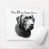 Labrador Happy Face Mousepad (Mit Mouse)