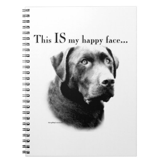 Labrador Happy Face Notizblock (Vorderseite)