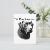 Labrador Happy Face Postkarte (Stehend Vorderseite)