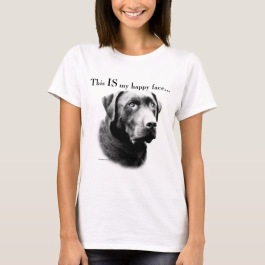 Labrador Happy Face T-Shirt (Vorderseite)